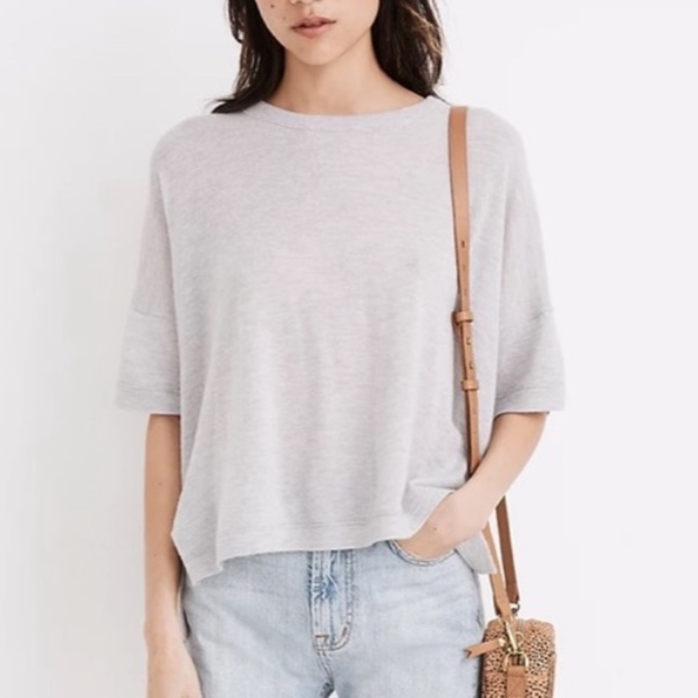 Madewell Cashmere Gray Women's Sweater Tee small